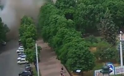 Відеозапис вибуху в Луганській ОДА